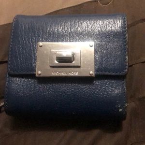 Navy blue MK wallet